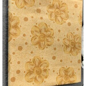 Yellow Floral Cotton Fabric 3/8 yard x 40" Quilting & Crafting Supply Creative P